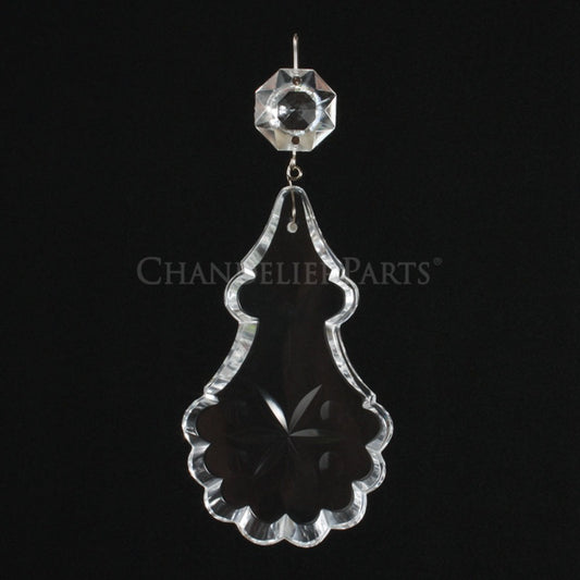 Czech 4" Crystal Pendalogue w/ Top Bead
