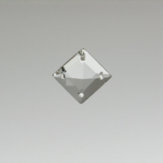 Clear Half Cut 4-Hole Square