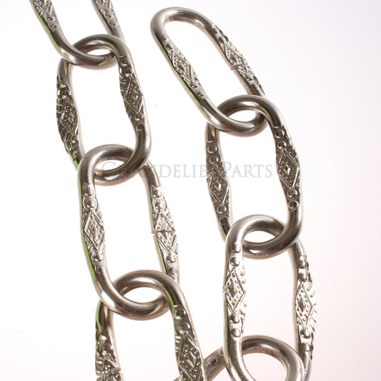 Patterned Nickel Plated Spanish Iron Chain