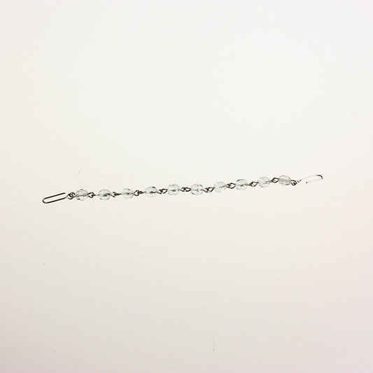 4" 10 Clear 6mm Bead Linkage