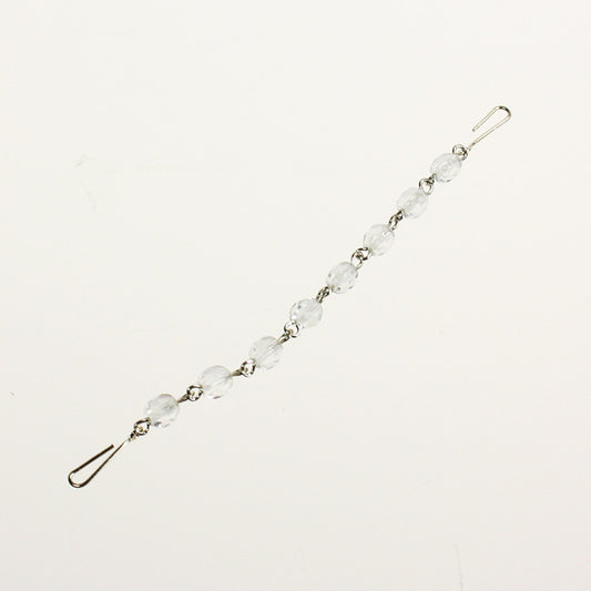 3-1/2" 8 Clear 6mm Bead Linkage