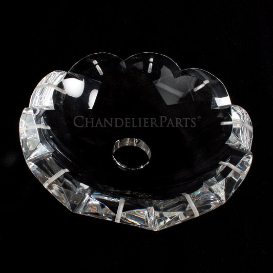 Extra Heavy Faceted Bobeche, Scalloped Edge