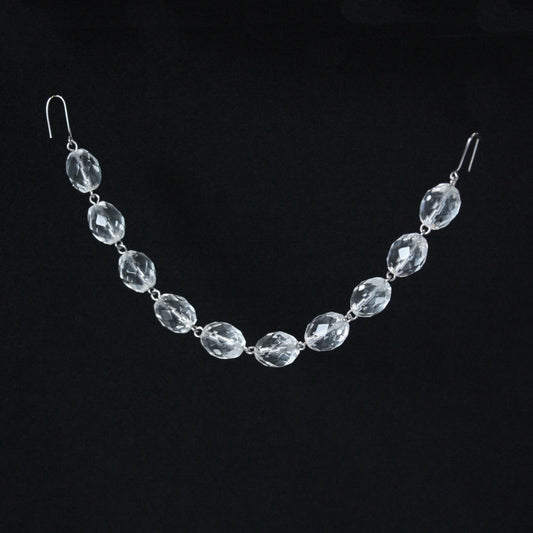 Clear Cut Olive Bead Chain, Chrome Pinning (2 Lengths)