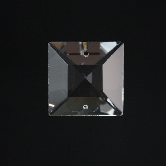 Clear Half Cut 2-Hole Square