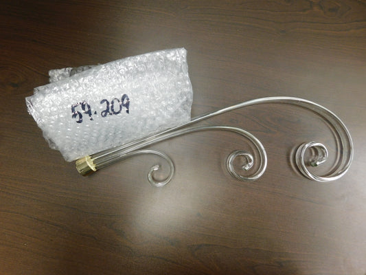 Large Scroll with 3 Loops, Brass Ferrule (2 sizes)
