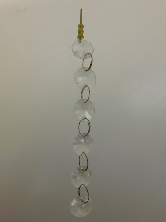 Acrylic 4 1/2"  6 Bead Chain w/ Bow Tie End
