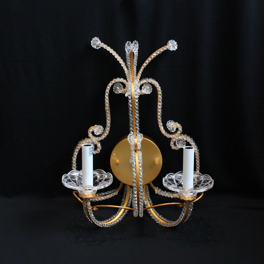 2 Light Beaded Sconce