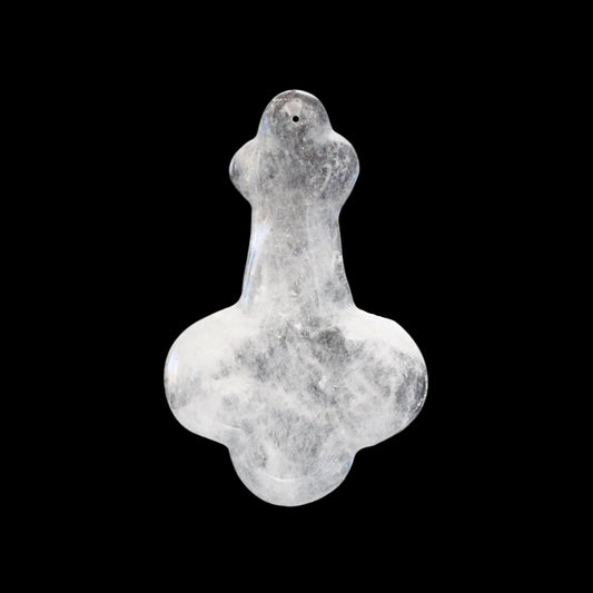 4-1/4" Rock Crystal Fleur Pendalogue