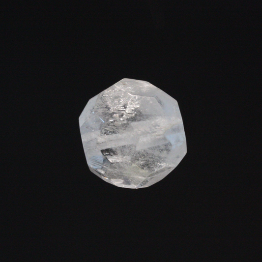 Rock Crystal Cut Bead with Thru-Hole